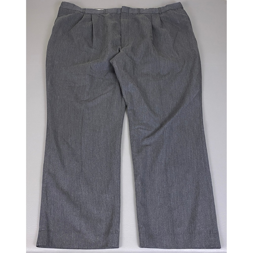 Geoffrey Beene Dress Pants Men's Size 50x32 Gray Pleated Front Slacks